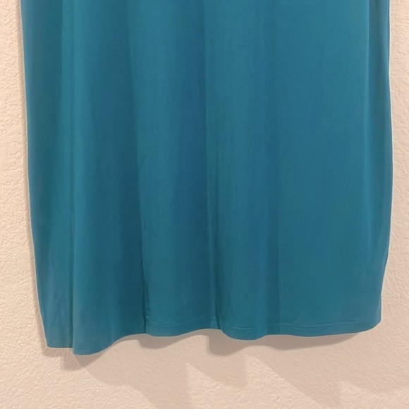 Fabletics Women Finley Dress Medium Green Soft Stretch Jersey Athleisure Preppy - Picture 9 of 15